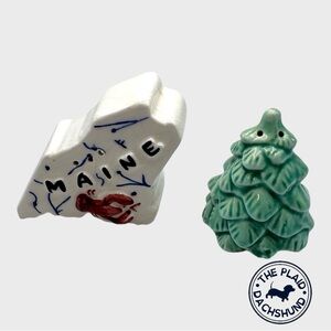 Vintage Parkcraft Maine and Tree Salt & Pepper Shakers